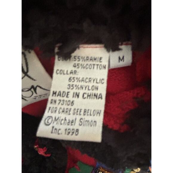 Michael Simon Womens Sz M Beaded Nutcracker Sweater Christmas Vintage 1998 - Picture 7 of 7